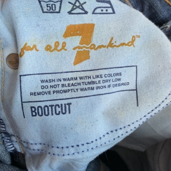 7 For All Mankind Bootcut Low Rise Dark Blue Denim Jeans sz 29 - Picture 6 of 6
